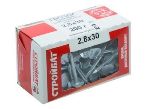 Гвозди толевые евро оцинкованные Стройбат 2,8х30 (0,2 кг)  картинка